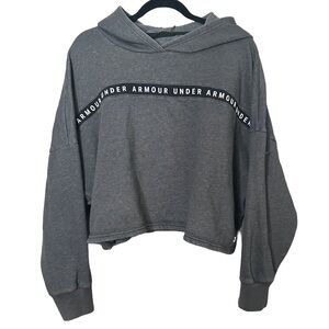 Under Armour Women’s Size XL Grey Cropped Pull Over Hoodie